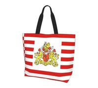 Sac à bandoulière drapeau du Sénat de Brême. Élégant imprimé sur toute la surface, style femme, léger, grande capacité pour un usage quotidien