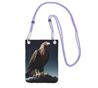 Sac à bandoulière Eagle under the stars pour téléphone portable et femme - Étanche - Mini sac à main pour téléphone portable - Petit sac à bandoulière avec sangle réglable - Pochette de voyage pour