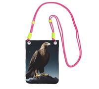 Sac à bandoulière Eagle under the stars pour téléphone portable et femme - Étanche - Mini sac à main pour téléphone portable - Petit sac à bandoulière avec sangle réglable - Pochette de voyage pour