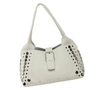 Sac à bandoulière élégant avec clous uniques en cuir synthétique pour femme Embrassant les styles rétro Tendances Sac à main rétro, blanc, One Size