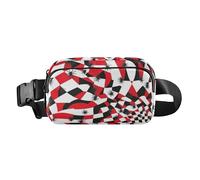 Sac à bandoulière élégant avec motif araignées rouges et blanches pour femmes, hommes, adolescents, sac à bandoulière résistant à l'eau avec sangle réglable pour l'entraînement, la course à pied, la