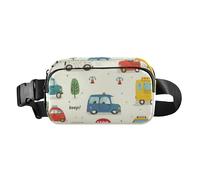 Sac à bandoulière élégant avec motif de voitures colorées pour homme et femme, sac à bandoulière résistant à l'eau avec sangle réglable pour voyage, vacances, course à pied, Cartoon Colorful Cars, 1