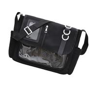 Sac à bandoulière élégant de style japonais - Joli sac à bandoulière Itabag pour l'école - Messagers décontractés pour affichage d'épingles - Joli sac à bandoulière Itabag - Style japonais, Noir , One