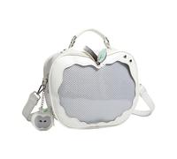 Sac à bandoulière élégant en cuir PU - Joli sac à dos Itabag Sweet - Messagers pour affichage des broches - Sac à dos en cuir synthétique - Style élégant, blanc, One Size