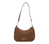 Sac à bandoulière élégant pour femme avec nœuds, sac à main pour voyage, voyage, voyage, sac à main essentiel, marron, One Size
