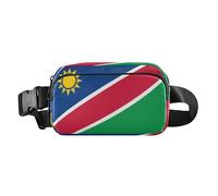 Sac à bandoulière élégant pour femmes, hommes, adolescents, mini sac banane avec sangle réglable pour voyage, shopping, course à pied, drapeau namibien, Drapeau de la Namibie, Taille unique,