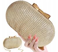Sac à bandoulière élégant pour soirée, Brocade Shell, noir, synthétique, 19.5x11 cm