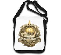 Sac à bandoulière Emblème pour la pensée et la connaissance Blanc