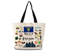 Sac À Bandoulière Emmène-Moi En Oregon Avec Poches Sac De Shopping Durable Sacs Portés Épaule Pour Voyages Amie Gym