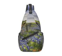 Sac à bandoulière en bandoulière - Sac à bandoulière - Sac à dos de voyage et de randonnée - Sac à dos à bandoulière - Sac à dos de voyage, Texas Bluebonnets Paysage, Taille unique