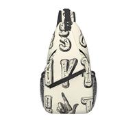 Sac à bandoulière en bandoulière, sac de poitrine croisé, sac à dos en langue des signes, sac banane décontracté pour voyage