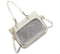 Sac à bandoulière en chaîne avec sangle réglable pour une décoration unique et une utilisation quotidienne, blanc, One Size