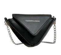 Sac à bandoulière en chaîne pour femme - Sac à main en cuir | Sac fourre-tout Hobo Sling | Petit sac à main en forme de triangle | Sac à bandoulière élégant en PU pour téléphone portable, portefeuille