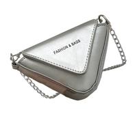 Sac à bandoulière en chaîne pour femme - Sac à main en cuir | Sac fourre-tout Hobo Sling | Petit sac à main en forme de triangle | Sac à bandoulière élégant en PU pour téléphone portable, portefeuille