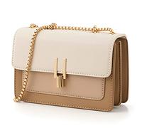 Sac à bandoulière en cuir aux couleurs contrastantes pour femme, sac à main de designer mignon, taille M, One_Size