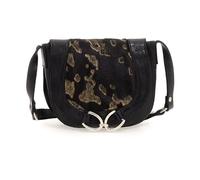 Sac à bandoulière en cuir Campomaggi M 22 cm - Noir - Rabat - Femme