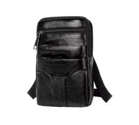Sac à bandoulière en cuir de qualité supérieure indispensable pour les hommes en déplacement, sac à bandoulière pour homme, sac banane noir, Noir , Fidèle à la description, comme description