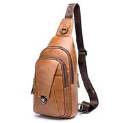 Sac à bandoulière en cuir hommes femmes dos incliné voyage en plein air travail épaule poitrine sac Camping loisirs sac de jour