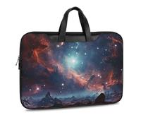 Sac à bandoulière en cuir imprimé Espace avec grappe pour homme et femme Sac à bandoulière pour voyage, affaires, bureau, ordinateur portable, Style noir, 37x28cm