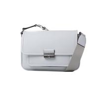Sac à bandoulière en cuir - Michael Kors - Bradshaw - 23x6,3x5,7 cm - Blanc - Cuir lisse - Matériel argenté