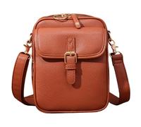 Sac à bandoulière en cuir petit sac vintage avec emplacements pour cartes et fermeture éclair antivol élégant à bandoulière multi-usages pour le travail le shopping et les rencontres.