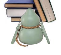 Sac à Bandoulière en Cuir - Pochette En Simili Cuir Avec Forme De Calabasse | Pochette Rétro à Bandoulière | Pour L'École, La Salle De Sport, Le Voyage, Le Travail, Le Bureau Et La Navette, Vert, Se