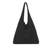 Sac à bandoulière en cuir pour homme, sac à bandoulière ajouré, Noir , Taille unique