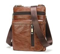 Sac à Bandoulière en Cuir pour Téléphone Homme - Sacoche Portable, Petite Pochette Epaule, Holster Portefeuille Messager, Housse de Transport