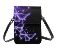 Sac à bandoulière en cuir PU avec dentelle de baseball imprimé gros plan pour téléphone portable avec sangle réglable pour femme