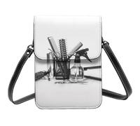 Sac à bandoulière en cuir PU avec dentelle de baseball imprimé gros plan pour téléphone portable avec sangle réglable pour femme