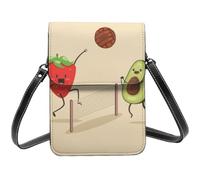 Sac à bandoulière en cuir PU avec dentelle de baseball imprimé gros plan pour téléphone portable avec sangle réglable pour femme