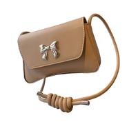 Sac à bandoulière en cuir PU avec détails en arc de détail poches de lecture à la mode poche sous le bras sangle réglable pour femmes portefeuille noir, kaki