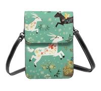 Sac à bandoulière en cuir PU imprimé chien Husky pour homme et femme avec sangles réglables, Goat Frolic, Taille unique