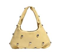 Sac à bandoulière en cuir PU pour femme à la mode pour les professionnels et les femmes élégantes à la recherche d'un sac sous les bras, jaune citron, One Size