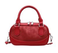 Sac à bandoulière en cuir PU pour femme, grand capacity, style sous le bras, fermeture éclair, usage quotidien, voyage, shopping, rouge