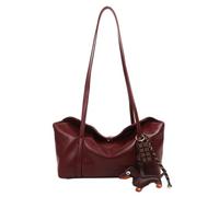 Sac à bandoulière en cuir PU pour femmes - poche interne, oreiller,