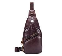 Sac à bandoulière en cuir sac à main pour hommes femmes sac à dos à bandoulière à bandoulière sac de jour poitrine voyage en plein air randonnée sac à dos vintage