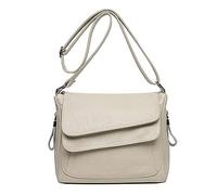 Sac à bandoulière en cuir souple pour l'Europe et l'Amérique Petit sac carré Sacs d'entreprise, blanc, Taille unique