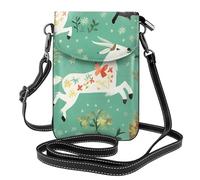 Sac à bandoulière en cuir synthétique avec imprimé chien Husky pour homme et femme avec bandoulière réglable, Goat Frolic, Taille unique