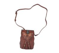Sac à bandoulière en cuir synthétique clouté gothique avec poche pour téléphone (Halloween et usage quotidien), Set 1, 12cm