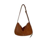 Sac à bandoulière en daim style coréen pour l'automne et l'hiver - Rangement organisé et spacieux - Sac à bandoulière léger pour le travail, marron, One Size