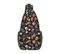 Sac à bandoulière en Forme de Champignon Groovy de Dessin animé Mignon Poitrine,pour Les Sports de Voyage, la Course à Pied, la randonnée