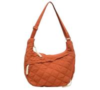 Sac à bandoulière en forme de croissant en nylon pour femme - Sac à main fourre-tout décontracté - Sac à main à raviolis pour l'extérieur et les voyages, C-Orange, Medium