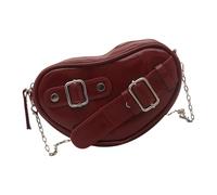Sac à bandoulière en forme de cœur pour femme - Style coréen - Style coréen - Bandoulière en forme de cœur - Style coréen, Rouge, One Size