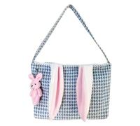 Sac à bandoulière en forme de lapin de Pâques, sac de courses de dessins animés, sac d'artisanat de Pâques avec fermeture éclair, sac de plage tendance, sac à main Inf, bleu, Consulte la descripción