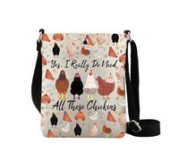 Sac à bandoulière en forme de poule - Cadeau pour les amoureux de la ferme - Cadeau idéal pour les amoureux des coqs Yes I Really Do Need All These Chickens, Poulets Cb2, large