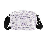 Sac à bandoulière en forme de raton laveur « The Horrors Persist But So Do I » pour la santé mentale, cadeau pour amoureux de l'opossum, Les horreurs persistent Hb