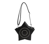 Sac à bandoulière en forme d'étoile pour femme avec sangle réglable, sac à main léger et portable avec plusieurs poches pour cadeaux, déplacements, vie quotidienne, loisirs, adapté, Noir , 29*25*8cm