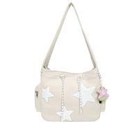 Sac à bandoulière en forme d'étoile - Sac de transport Hobo - Sac à bandoulière mignon - Sac à bandoulière avec motif étoilé - Sac à bandoulière portable - Sac à provisions de grande capacité pour