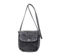 Sac à bandoulière en jean pour femme, mini sacoche à bandoulière avec poignées sur le dessus, petit sac fourre-tout décontracté pour voyage quotidien, sac à main léger de style coréen pour tenues